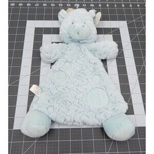 Demdaco Griffin Giraffe Rattle Blankie Baby Boy Blue Plush Lovey Blanket Tags